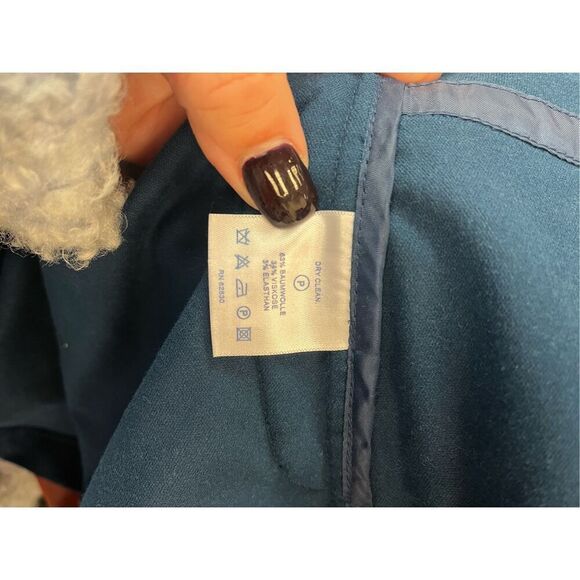 Lands End Teal Blue Three Button Blazer Jacket sz 8 NWT - Picture 7 of 7